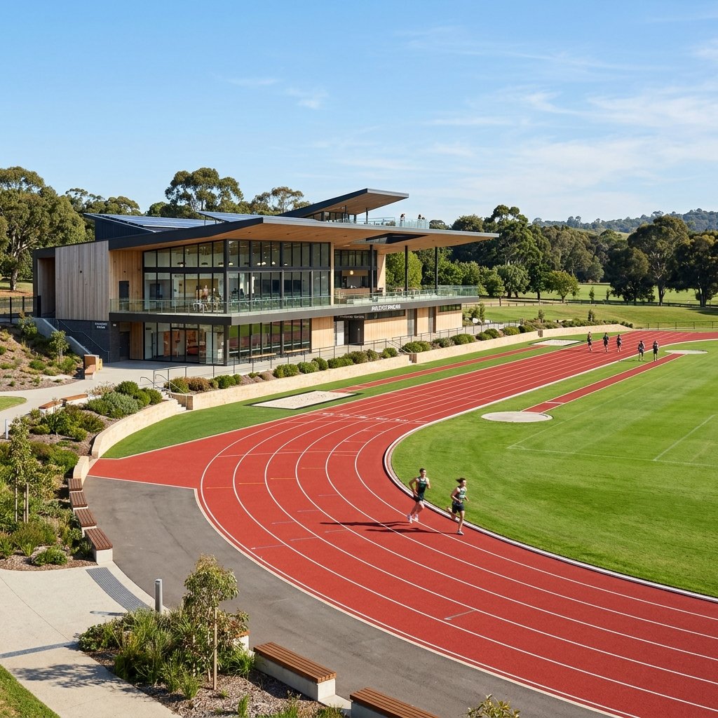 Modern sports pavilion