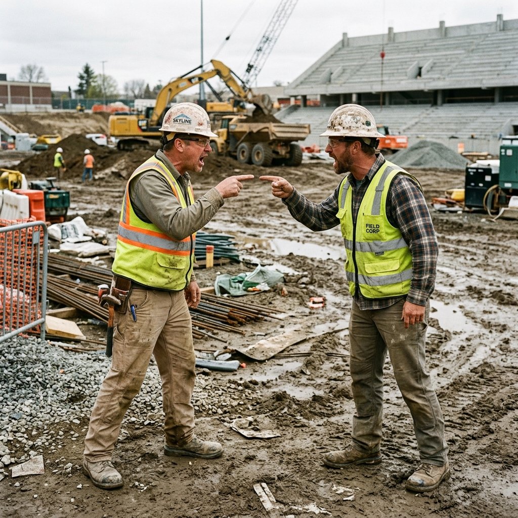 Indian contractors arguing