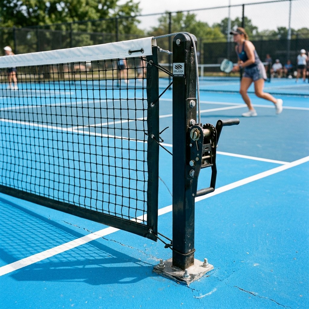 Pickleball net post assembly