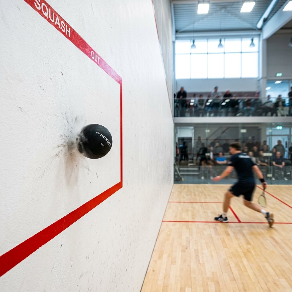 Squash court wall plaster bounce